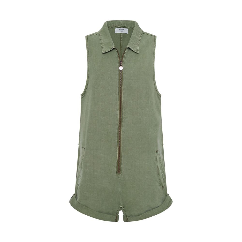 OnTeaspoon NWT Braxton Mini Utility Jumpsuit Super Khaki in Size Large MSRP $189